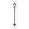 Baytown Gama Sonic  2 Semi-Gloss Solar Powered 2.4 W LED Post Light and Lamp Post GS105SG